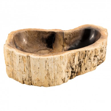 Hakan - umywalka ze skamieniałego drewna