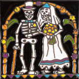 Boda - La Catrina - ceramiczna płytka Talavera