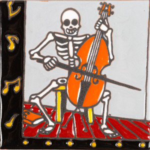 Músico - Seria Catrina -  ceramiczna płytka Talavera