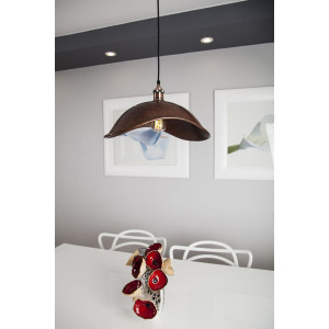 Dátil - ręcznie kuta lampa z Meksyku - czysta miedź