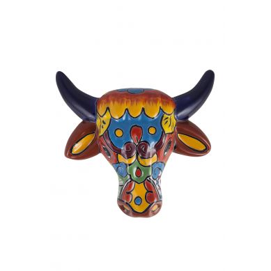 Vaca - ozdobna głowa byka - ceramika Talavera