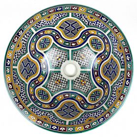 Zanya - Kolorowa umywalka marokańska