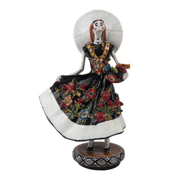 Catrina Tehuana - tradycyjna figura z Meksyku z motywem Talavera