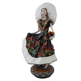 Catrina Tehuana - tradycyjna figura z Meksyku z motywem Talavera