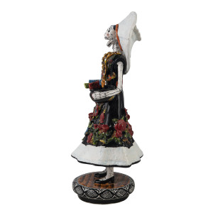 Catrina Tehuana - tradycyjna figura z Meksyku z motywem Talavera