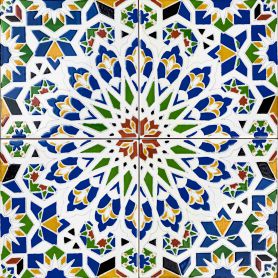 Nazir - ceramiczne płytki marokańskie 20x20 cm, 12 płytek w zestawie (0,5m2)