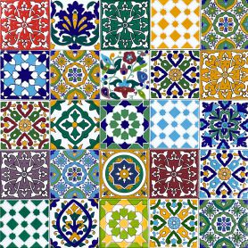 Pazzo - płytki marokańskie patchwork 10x10 cm, 50 płytek w pudełku (0,5m2)