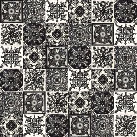 Idan - Zestaw płytek meksykańskich, czarno-biały patchwork