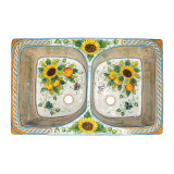 Sara - ceramiczny zlew dwukomorowy