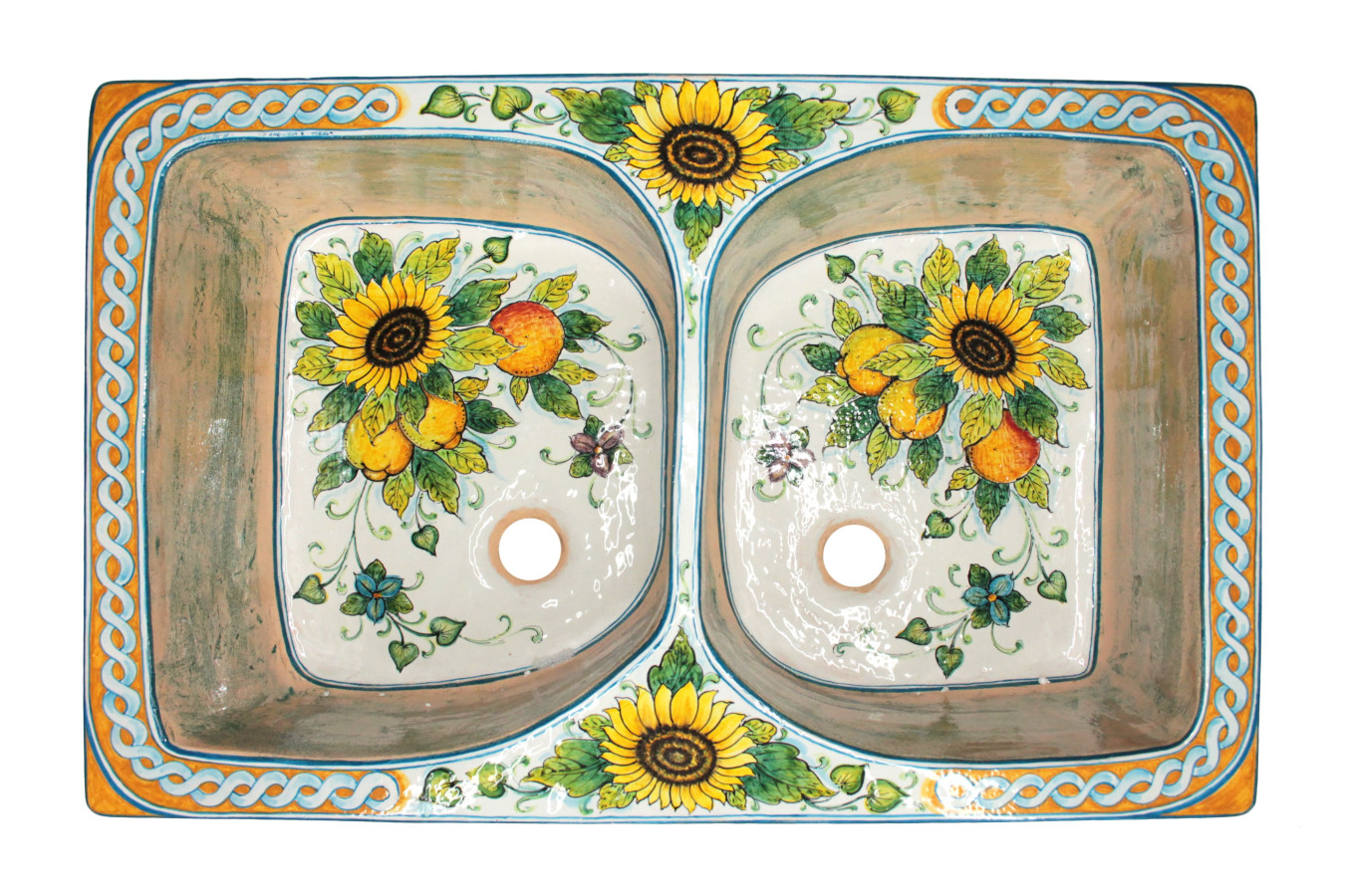 Sara - ceramiczny zlew dwukomorowy