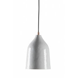 Trompeta blanca - lampa miedziana z białą patyną