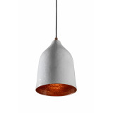 Trompeta blanca - lampa miedziana z białą patyną