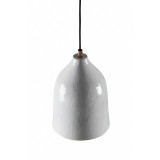 Trompeta blanca - lampa miedziana z białą patyną