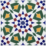 Tanger - ceramiczne płytki marokańskie 20x20 cm, 12 płytek w zestawie (0,5m2)