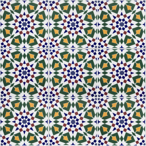 Tanger - ceramiczne płytki marokańskie 20x20 cm, 12 płytek w zestawie (0,5m2)
