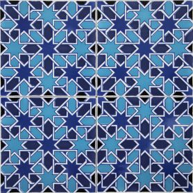 Casablanca - ceramiczne płytki marokańskie 20x20 cm, 12 płytek w zestawie (0,5m2)