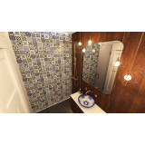 Azul luz - Piastrella in ceramica messicana con motivo della morte