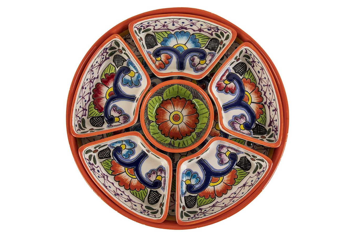 Botanero - 7 częsciowy ceramiczny półmisek na przekąski