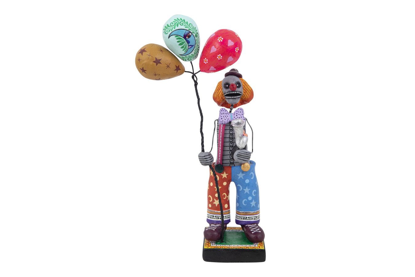 Payaso - Figurka klaun rękodzieło z Meksyku, wys. 26 cm