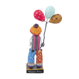 Payaso - Figurka klaun rękodzieło z Meksyku, wys. 26 cm