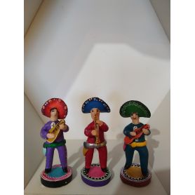 Mariachi vivo - figurka muzyka - rękodzieło z Meksyku - wys. 8 cm