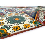 Verde  - kolorowy patchwork z płytek meksykańskich- 30 sztuk
