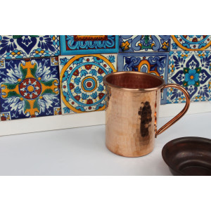 Taza - kubek miedziany wysoki