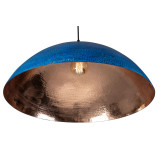 Sandia Azul XL - miedziana lampa sufitowa niebieska
