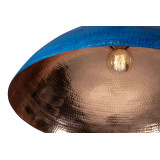Sandia Azul XL - miedziana lampa sufitowa niebieska