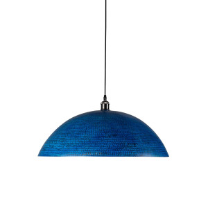 Sandia Azul XL - miedziana lampa sufitowa niebieska