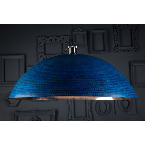 Sandia Azul XL - miedziana lampa sufitowa niebieska