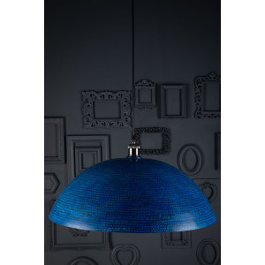 Sandia Azul XL - miedziana lampa sufitowa niebieska