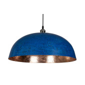 Sandia Azul - miedziana lampa z Meksyku niebieska