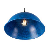 Taron - niebieska lampa z kutej miedzi