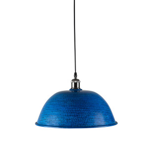 Taron - niebieska lampa z kutej miedzi