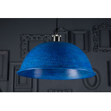 Taron - niebieska lampa z kutej miedzi