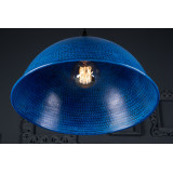 Taron - niebieska lampa z kutej miedzi