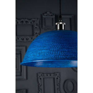 Taron - niebieska lampa z kutej miedzi