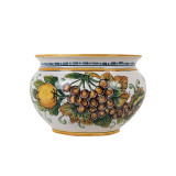 Vaso di limoni e uva S - włoska doniczka ceramiczna