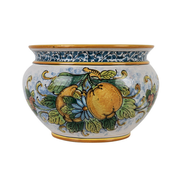 Ręcznie robiona sycylijska doniczka - Vaso di limoni S
