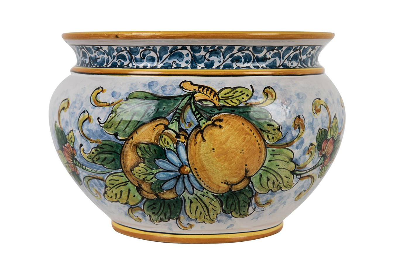 Ręcznie robiona sycylijska doniczka - Vaso di limoni S