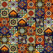 Nobleza - Wielobarwny meksykański patchwork - 30 sztuk