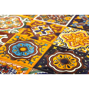 Girasol - Meksykański patchwork z płytek Talavera - 15 sztuk