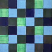 Malaquita - Patchwork z płytek jednokolorowych niebieskich - 30 szt