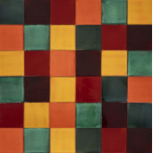 Borgońa - Patchwork z płytek jednokolorowych - 30 szt