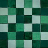 Verna - Zielony patchwork z płytek jednokolorowych - 30 szt