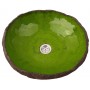 Szarlin - zielona umywalka o nieregularnym kształcie