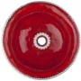Nikola - Ręcznie formowana czerwona umywalka z koronką