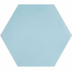 Heksagonalne płytki jednobarwne - niebieskie