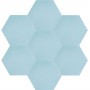 Heksagonalne płytki jednobarwne - niebieskie